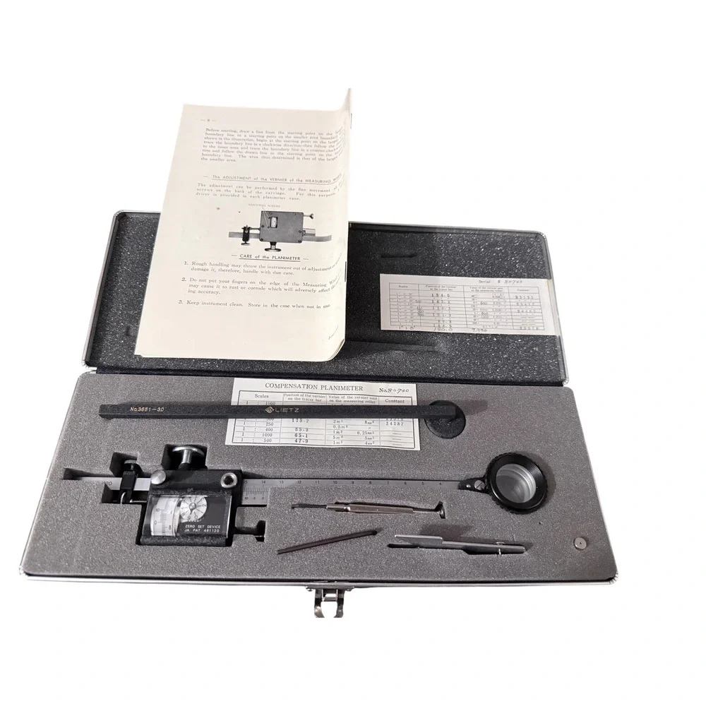 LIETZ Compensation Planimeter No 80720 Precision Measuring Instrument with‎ Case
